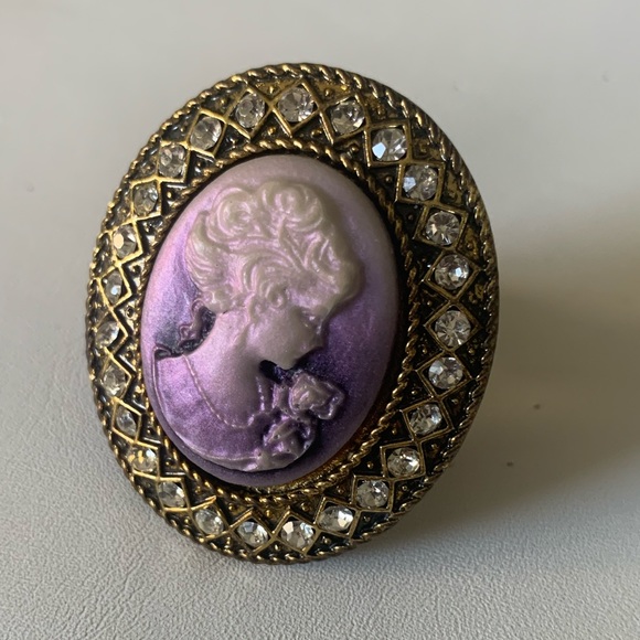 Cameo ring purple stretch - Picture 2 of 12